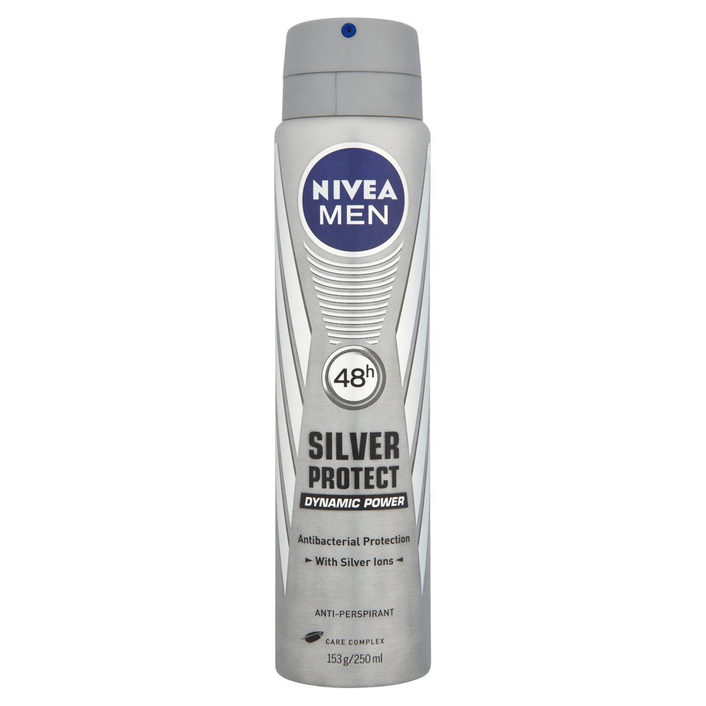 Xịt ngăn mùi nam Nivea Men Silver Protect 48h anti-perspirant spray 150ml/250ml (Thái Lan)