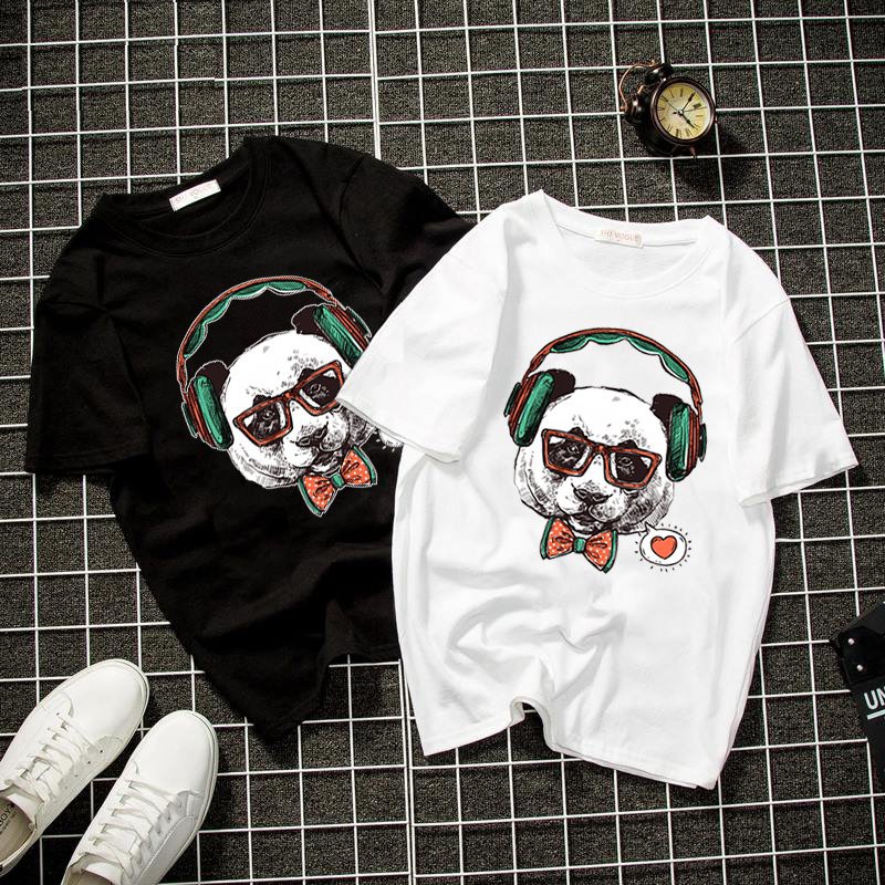 Áo thun unisex form rộng in pug đáng yêu vải dày mịn 2019T1179
