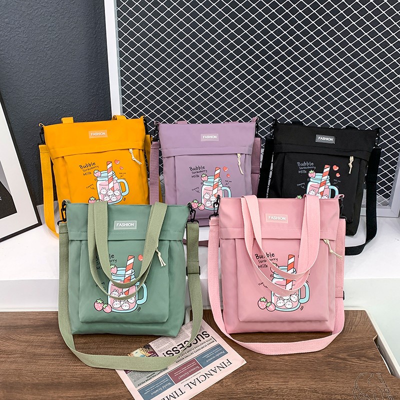 Túi Đeo Vai Vải Canvas Đa Năng Sức Chứa Lớn Mới Cho Nữ