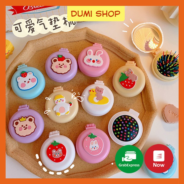 Gương Lược Gấp Cầm Tay Mini Dễ Thương GIAO NGẪU NHIÊN - Dumi Shop