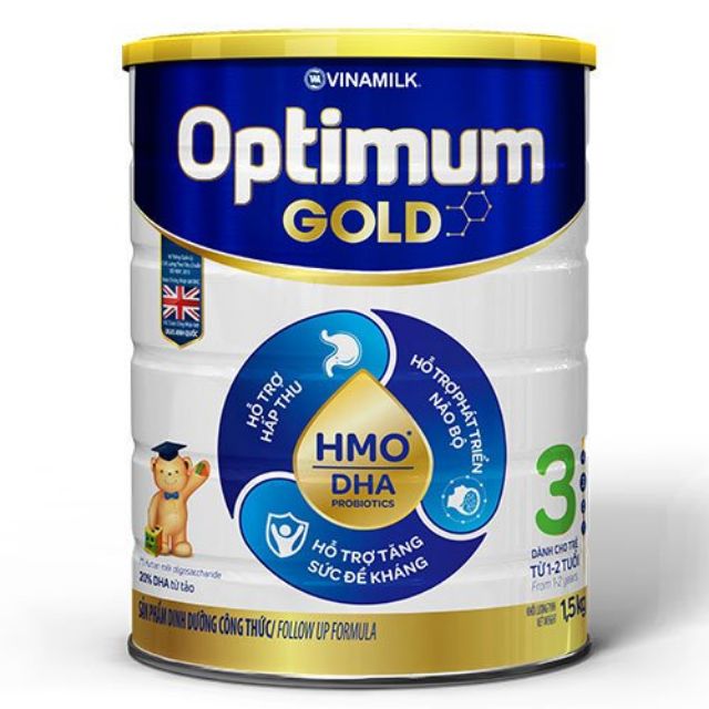 Sữa bột Vinamilk Optimum Gold 3 - Hộp thiếc 1500g