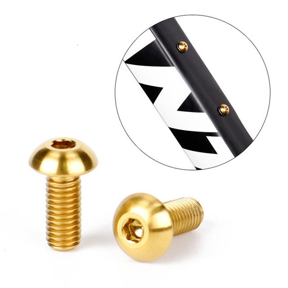 Bộ 2 Ốc Vít Cố Định Bình Bơm Hơi Xe Đạp Leo Núi Bằng Hợp Kim Titan Kích Thước 5X12Mm