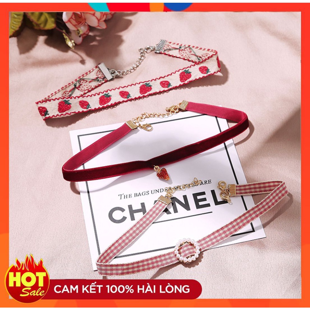 [HOT] VÒNG CỔ CHOKER HÌNH TIM, CHERRY CARO HỒNG CÁ TÍNH PHONG CÁCH THỜI TRANG 221VC042