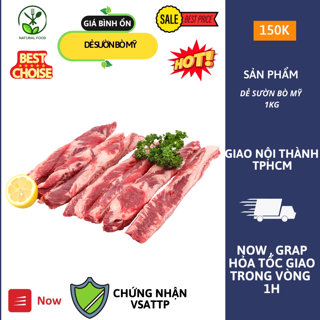 DẺ SƯỜN BÒ RÚT XƯƠNG [FREESHIP cho đơn hàng từ 300k TPHCM hỏa Tốc 1h ]