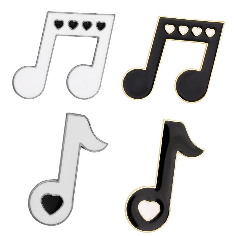 Ghim cài áo QIHE JEWELRY biểu tượng âm nhạc làm phụ kiện quần áo/ quà cho bạn bè