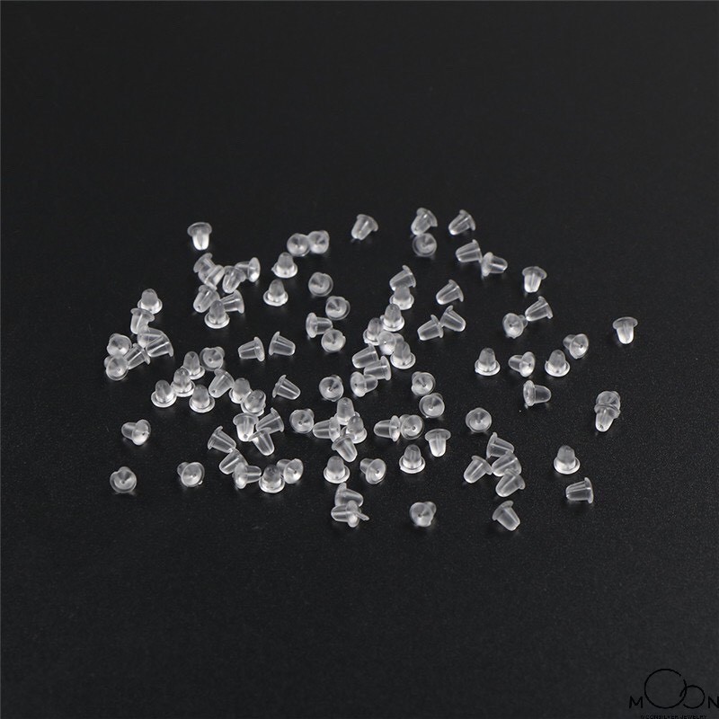 Nút khuyên tai nút bông tai nút chốt cao su bông tai bằng silicon moonsilver