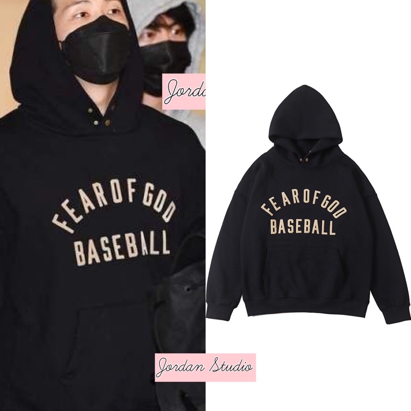 Áo hoodie Fear Of God FOG Baseball giống Lisa Blackpink,RM BTS, NCT 127