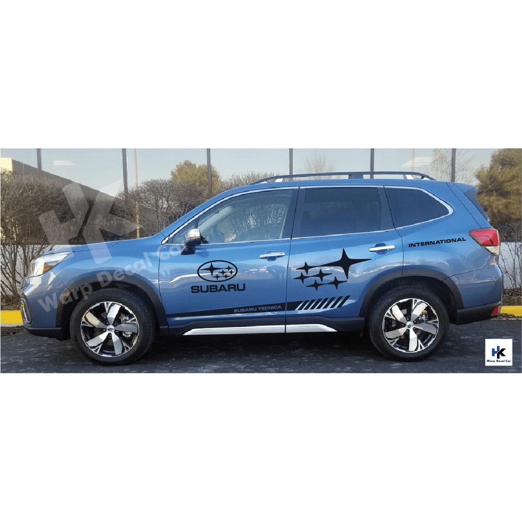 Tem xe subaru Forester phong cách thể thao - decal subaru  Forester - Tem xe ô tô giá rẻ