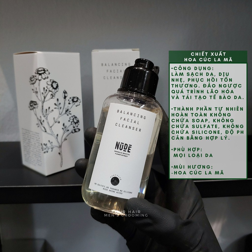 Sữa rửa mặt NUDE - chiết xuất từ Hoa Cúc La Mã 100ml - Chính hãng Rusty Lab