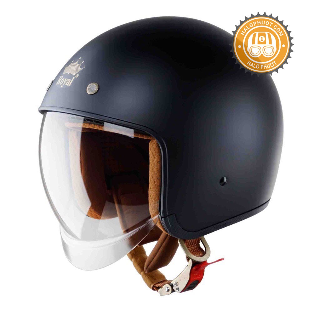 Nón bảo hiểm 3/4 kính âm Royal M139 Đen Nhám