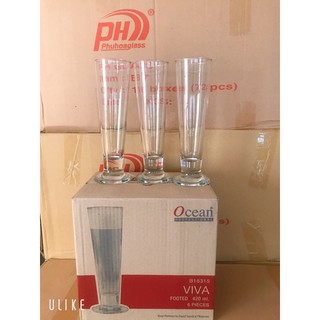 CỐC THỦY TINH CAO VIVA FOOTED OCEAN B16315 420ML