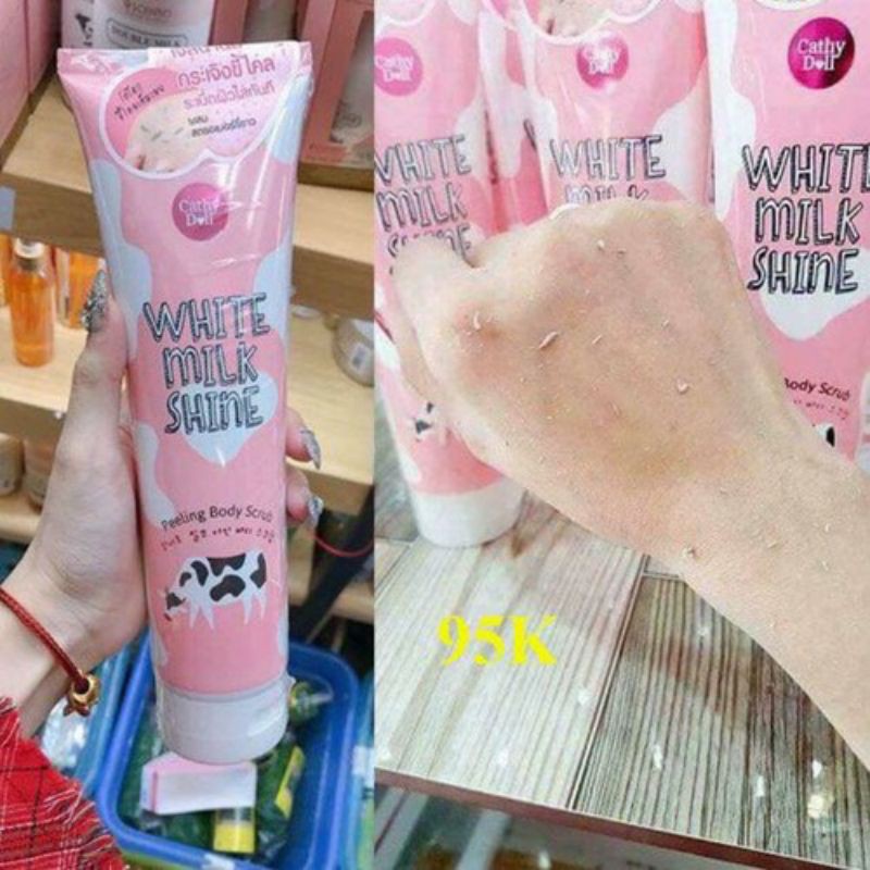 Tẩy tế bào chết sữa bò Cathy Doll White Milk Shine Peeling Body Scrub 320ml