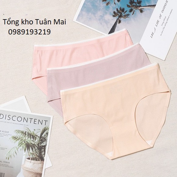 Quần lót nữ đúc su 💋SALE💋quần chip nữ đúc su thun lạnh gân tăm không viền mặc trong váy co giãn sexy | BigBuy360 - bigbuy360.vn