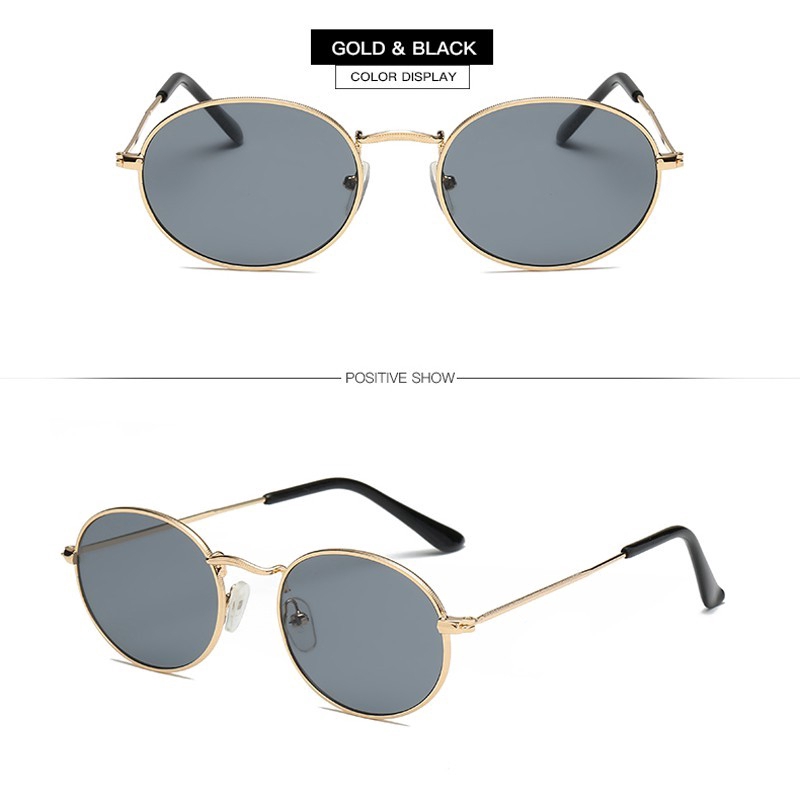 Kính mát gọng tròn kiểu retro cho nữ