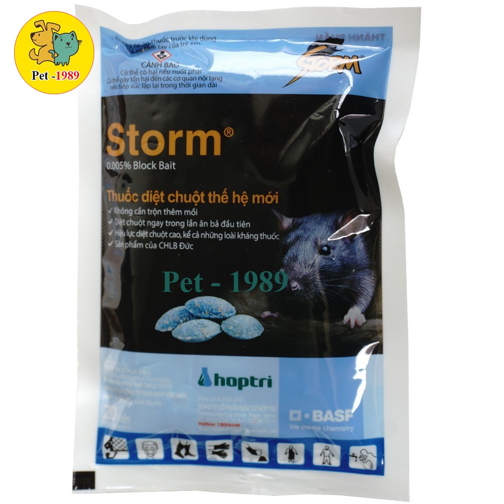 [Mã HC0505 giảm 8% đơn 250K] Diệt chuột Storm (1 gói gồm 20 viên)