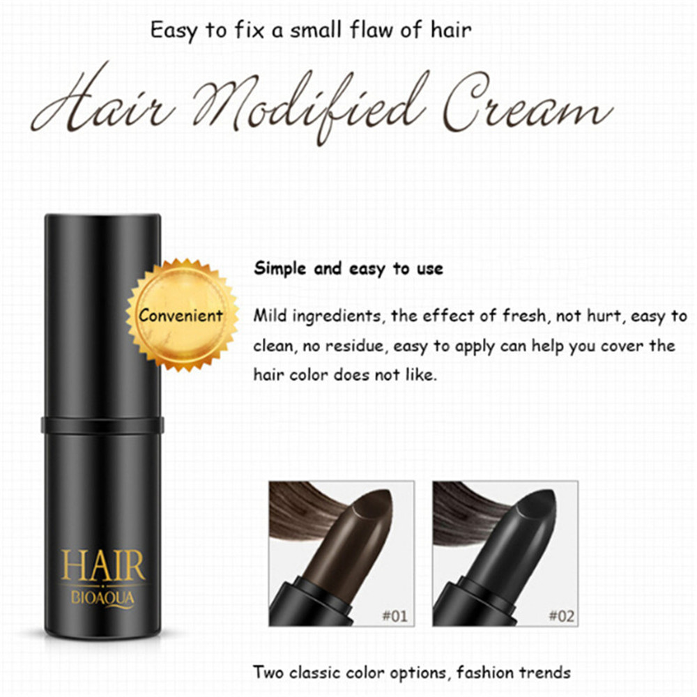 (Hàng Mới Về) Bút Nhuộm Tóc 4g Màu Đen / Nâu Tạo Kiểu Thời Trang Lâu Trôi