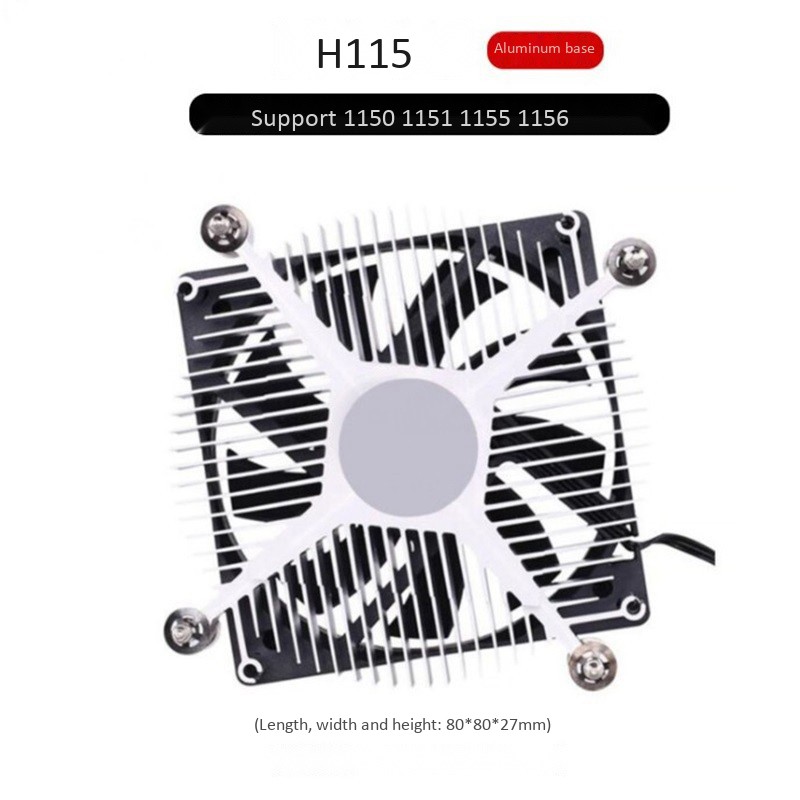 COOLER MASTER Quạt Tản Nhiệt H115 Cpu Với Quạt 80mm Cho Pc Box X0Vn