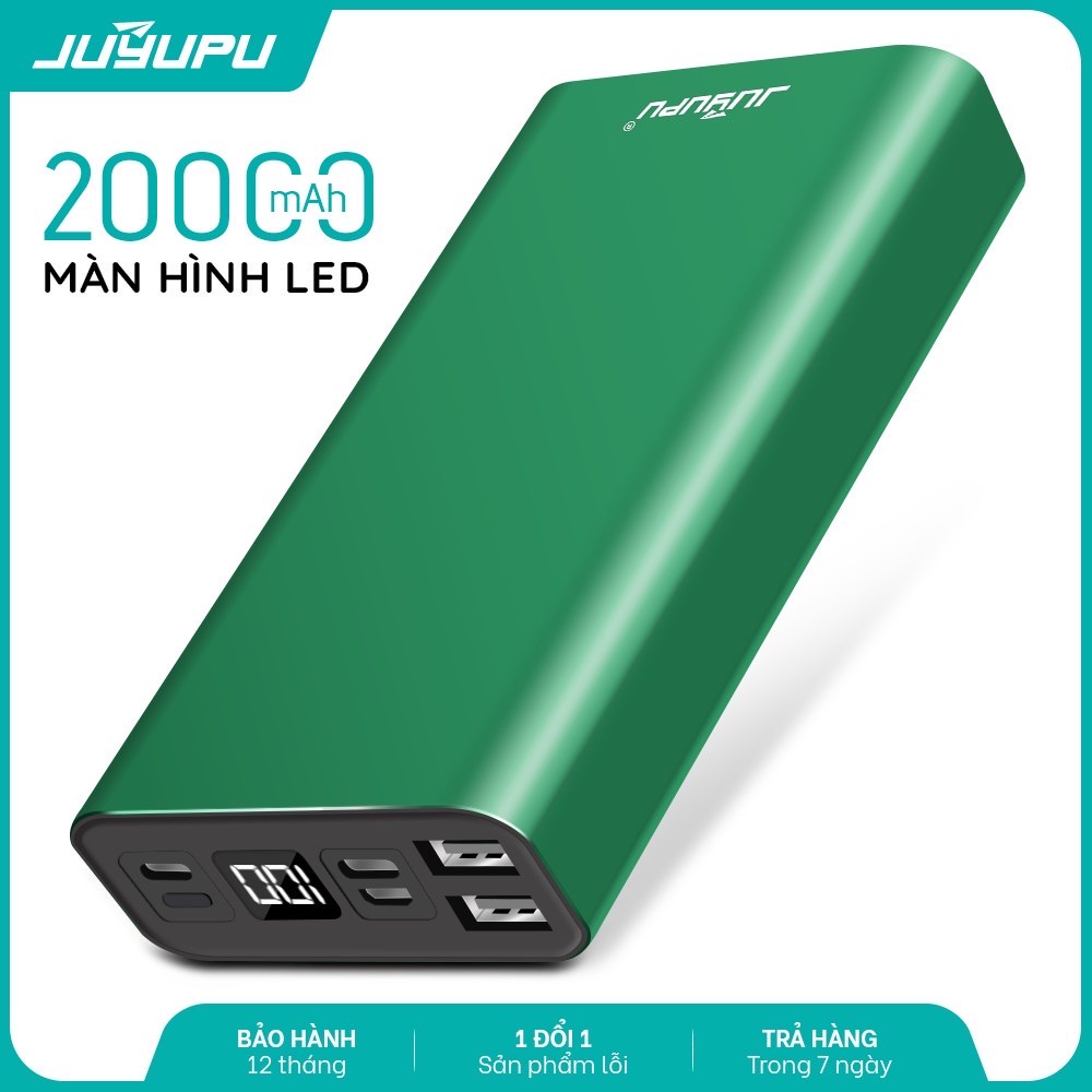 Sạc dự phòng JUYUPU PR-6C 20000mAh/PR-5C 10000mAh,màn hình LED chính hãng Cho iPhone Samsung OPPO XIAOMI cục sạc dự va..