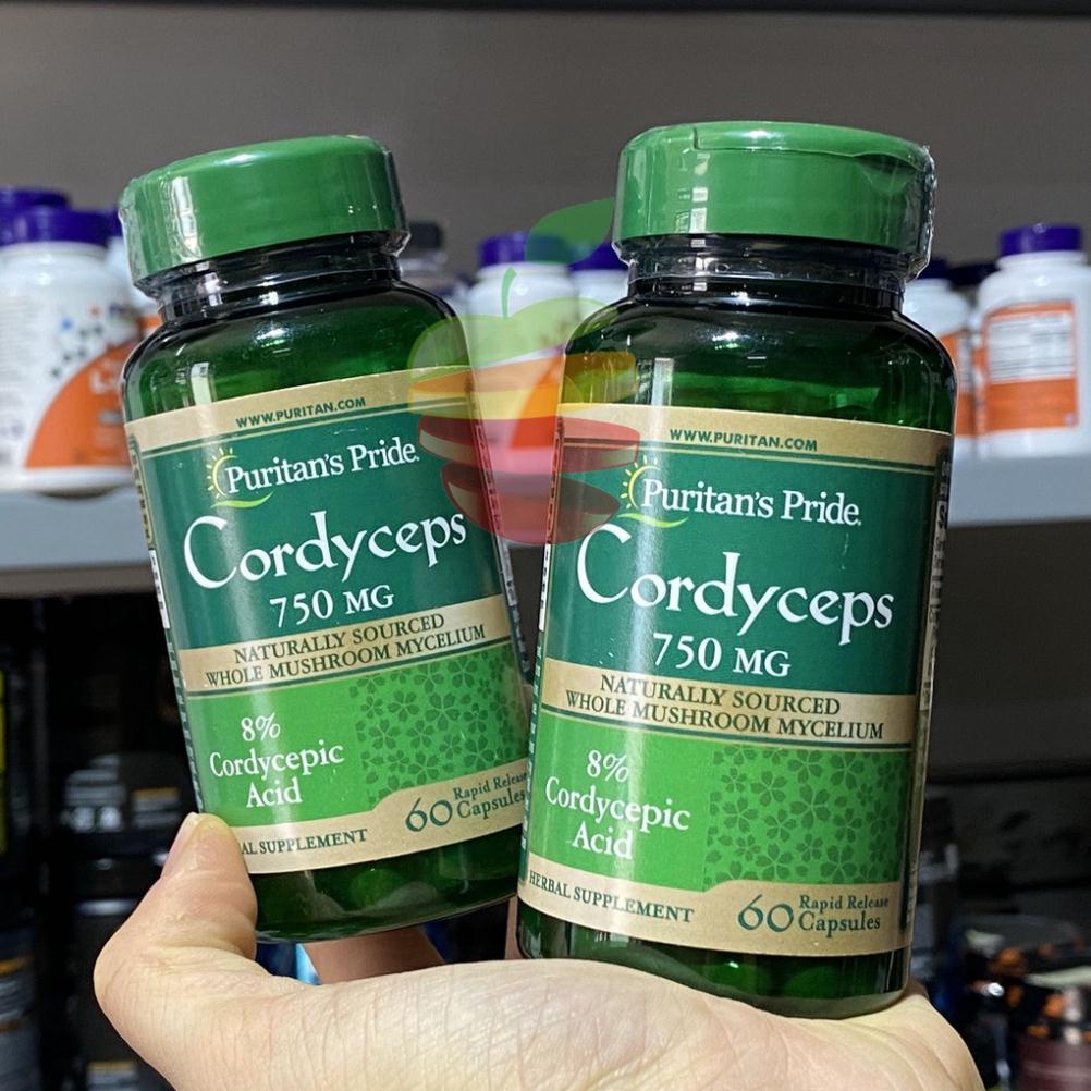 Viên Uống Đông Trùng Hạ Thảo Cordyceps Mushroom 750MG 60 viên của Mỹ
