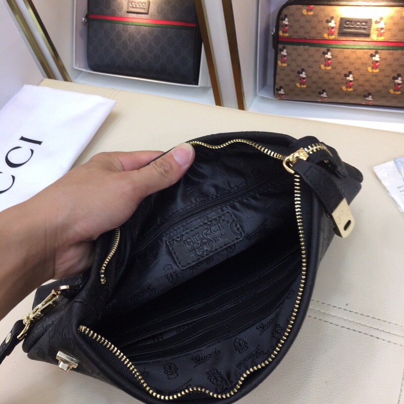 Cluth cầm tay nam dòng mới Gucci GG GC thiết kế sang trọng lịch lãm hoạ tiết in logo