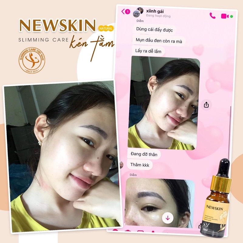 Kén tằm Newskin tái tạo da và phục hồi da mụn (10ml)