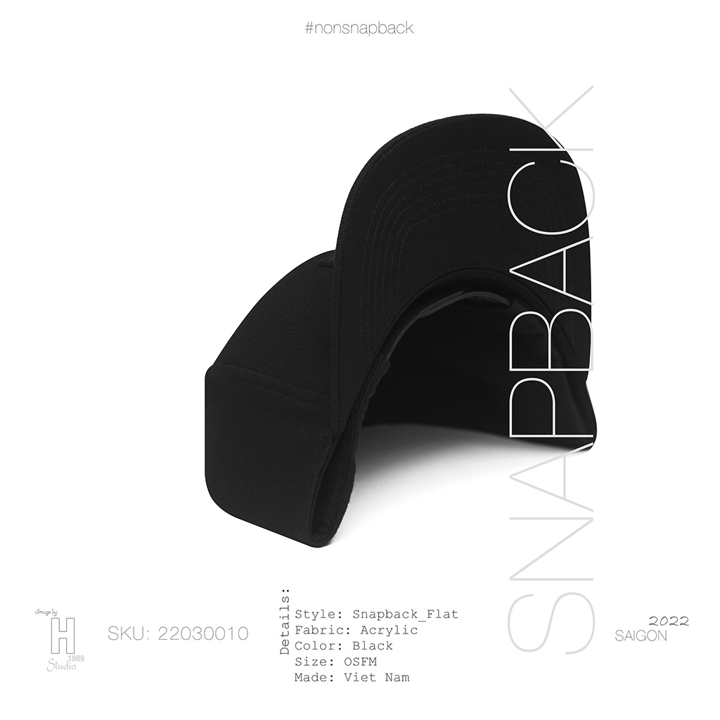 Mũ snapback thời trang nam màu đen cao cấp logo FOX màu đen hàng chất lượng tiêu chuẩn xuất khẩu khóa gài bấm