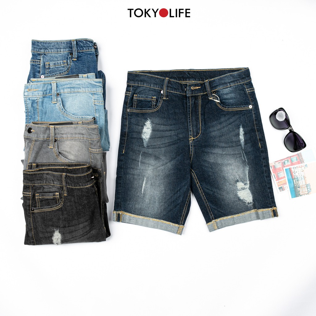 [Mã WABRTKL12 giảm 10% đơn 250K] Quần Shorts Jean Nam TOKYOLIFE I725-068E