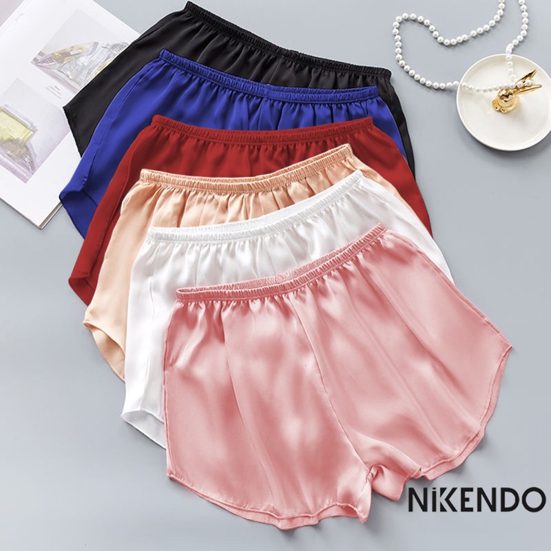 Quần đùi lụa nữ LULABOUTIQUE, quần ngủ lụa cao cấp mát, mịn | BigBuy360 - bigbuy360.vn