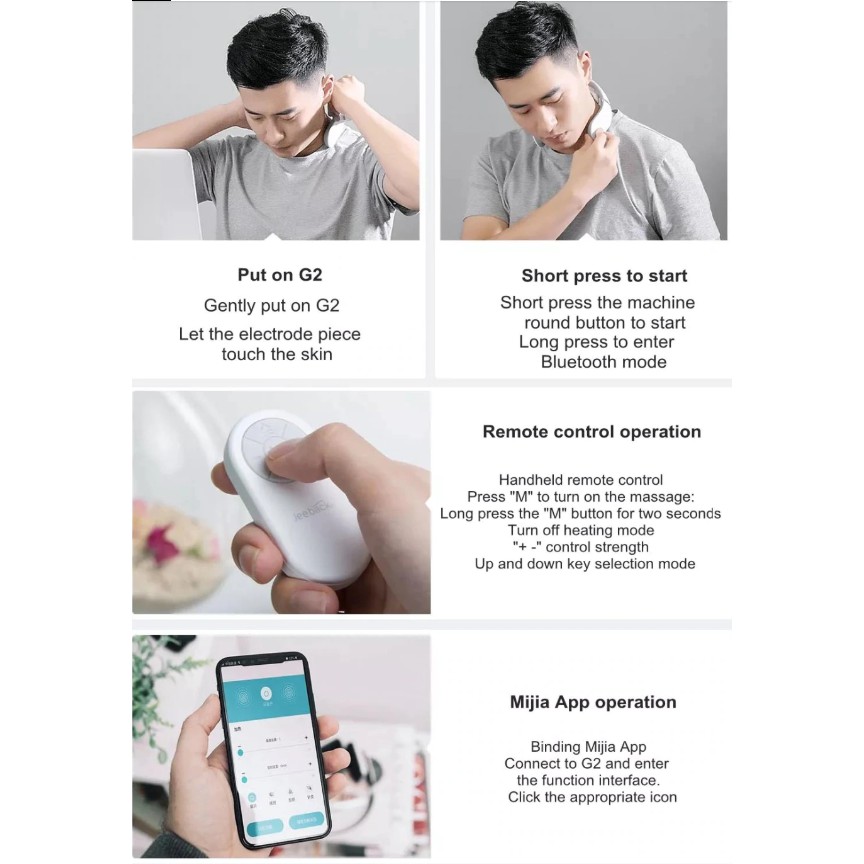 Máy massage cổ điện xung Jeeback G2 (hàng Xiaomi phân phối)