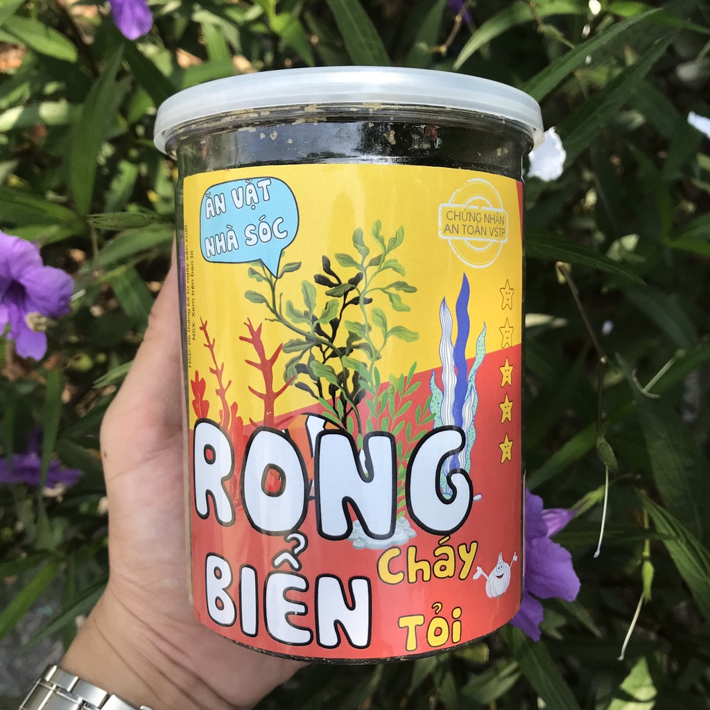 Rong Biển Cháy Tỏi 160gr, Đồ Ăn Vặt Nhà Sóc Ngon Bổ Rẻ Sạch