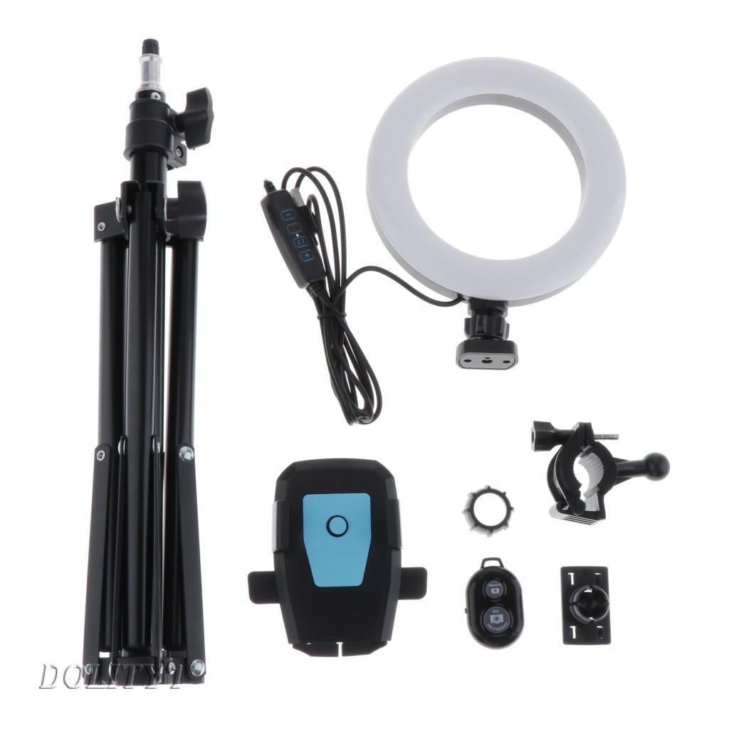 (Doity 1) 6 &quot;Led Light With Tripod With Tripod Phone Holder For