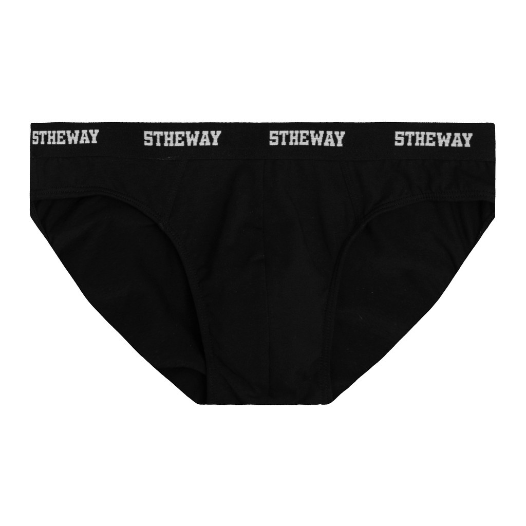 ☬✹☒5THEWAY® HIP BRIEF UNDERWEAR™ in BLACK aka Quần Lót Nam Đen Tam Giác