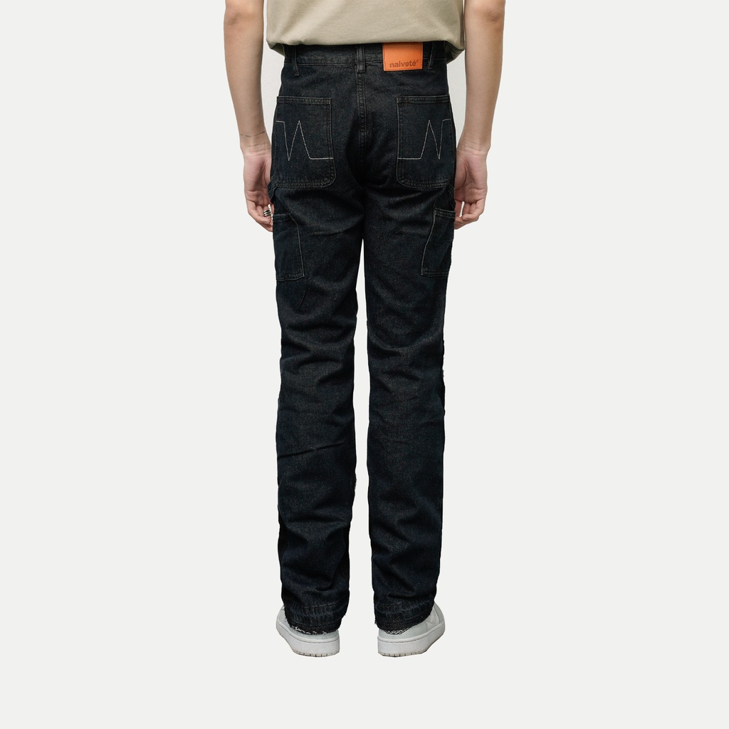 Quần jeans nam nữ Flare Jean NAIVETE ống đứng