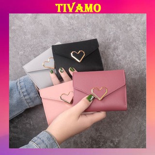 Ví nữ mini cầm tay khóa trái tim xinh xắn V52