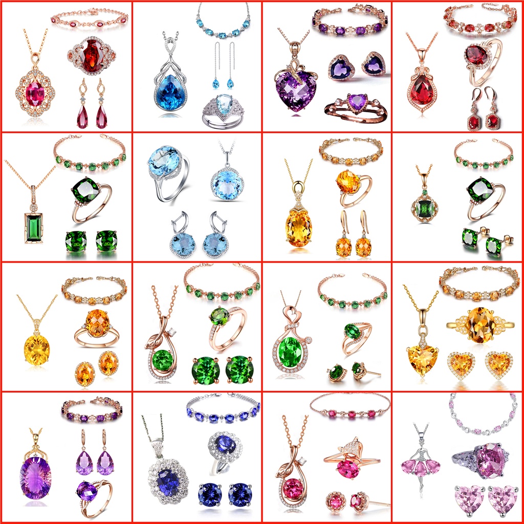 Bộ trang sức mạ bạc 925 đính đá nhân tạo thời trang cho nữ