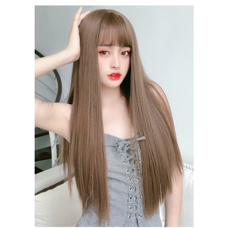 Tóc giả nữ cả đầu FREESHIP🥰 Tóc giả nguyên đầu thẳng siu hót z7007