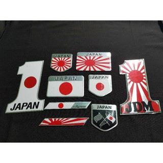 Tem nhôm dán xe hình lá cờ Japan(Nhật bản) chất lượng cao, siêu chất, bao đẹp