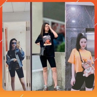 Quần legging đùi cuộn tím hot hit