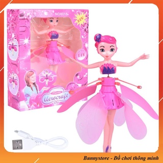 Búp bê cô tiên bay cảm ứng nhiệt bằng tay cho bé
