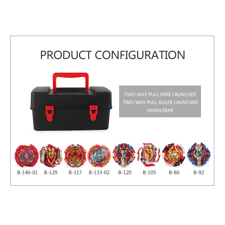 Set 8 Con Quay Đồ Chơi Beyblade+1 Có Hộp Đựng Cho Bé