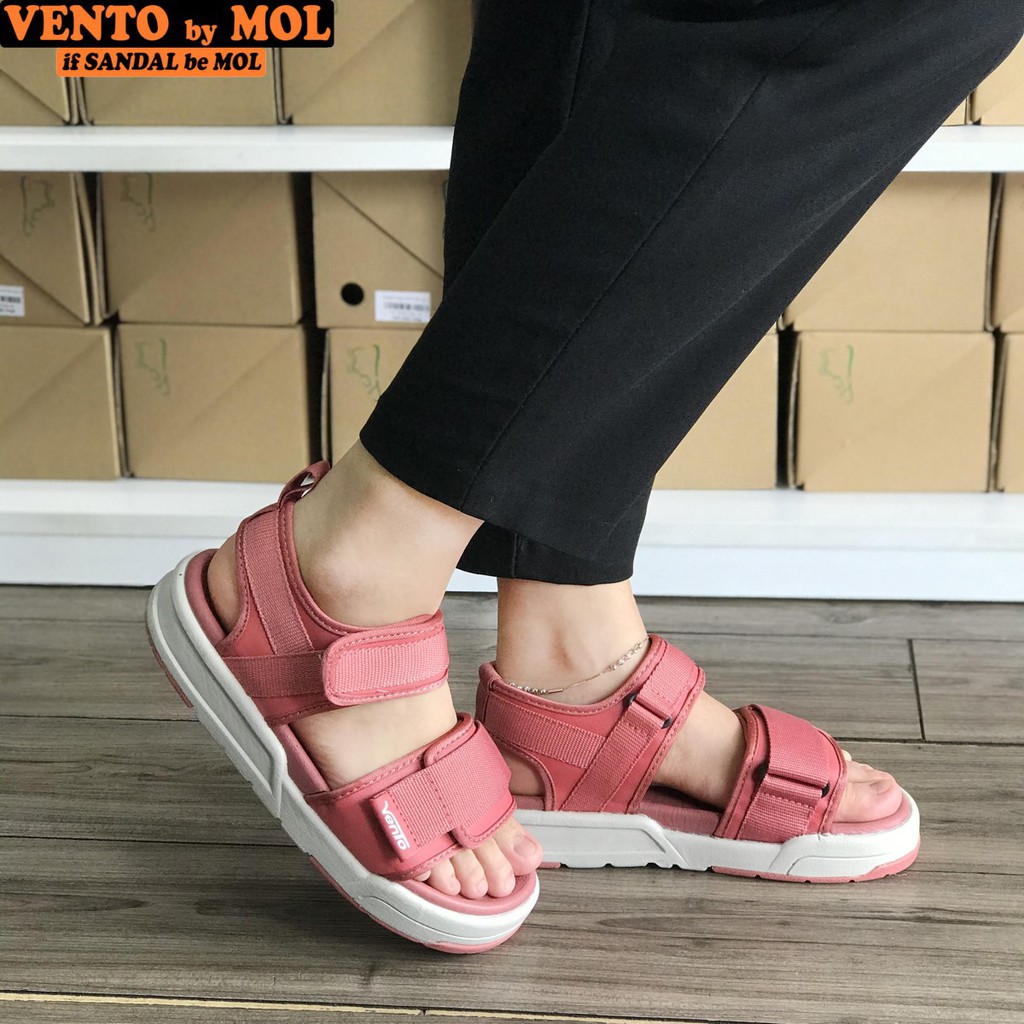 Giày sandal Vento nữ 2 quai ngang bảng to có quai hậu cố định mang đi học đi biển du lịch NV10026P