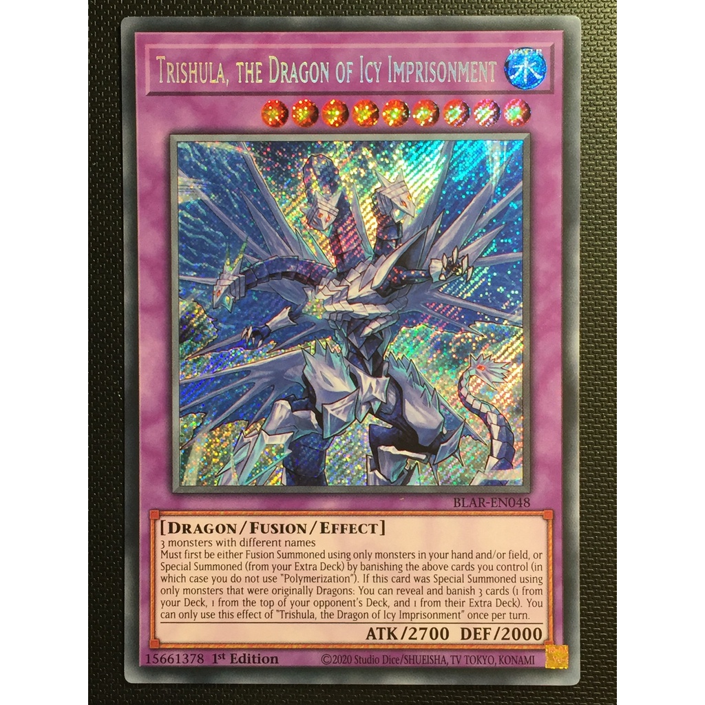 Bài Yugioh - Trishula The Dragon Of Icy Imprisonment (Secret Rare)