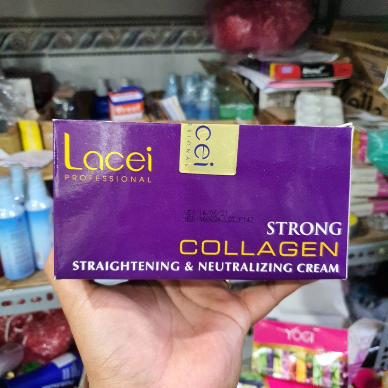 Kem duỗi tóc bóng mượt Lacei Collagen (200MLX2)