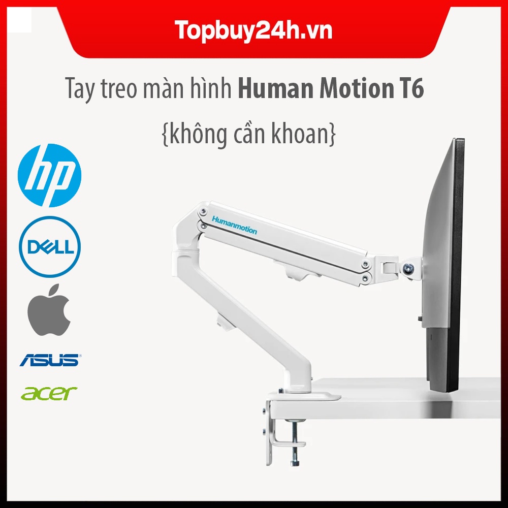 [Mã 1511ELSALE hoàn 7% đơn 300K] Giá treo màn hình máy tính Human Motion T6