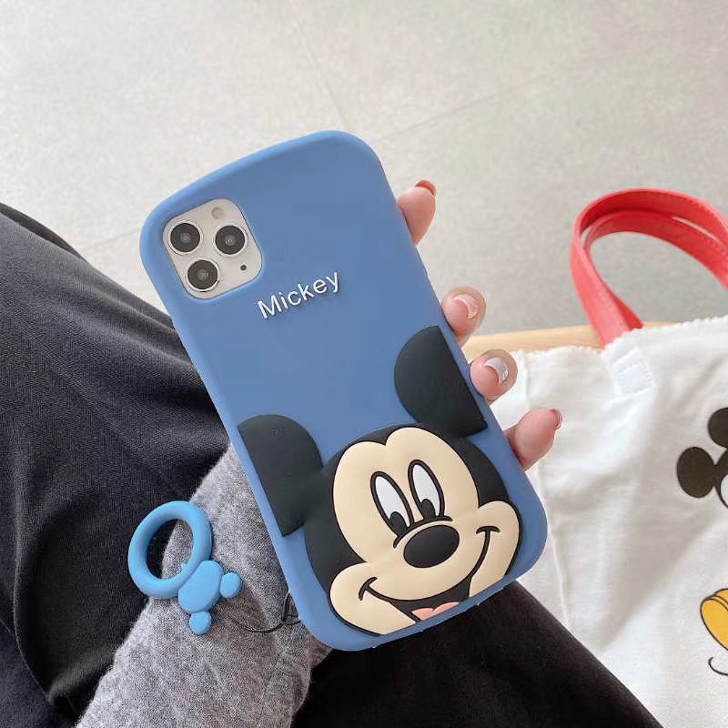 Ốp điện thoại chống sốc bằng silicone mềm hình Mickey cho IPHONE 4 4S 5 5S SE 6 6S 7 8 PLUS XR XS MAX 11 PRO MAX 3D