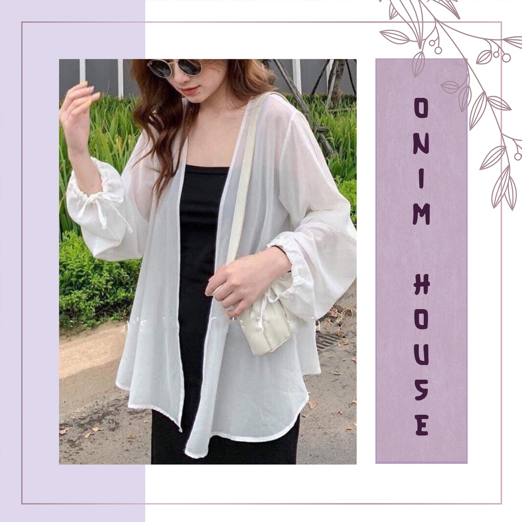 Áo Khoác cardigan Vải Voan Mềm Mỏng Nhẹ Đi Biển Đi Chơi Tiểu Thư XInh Xắn SP001120