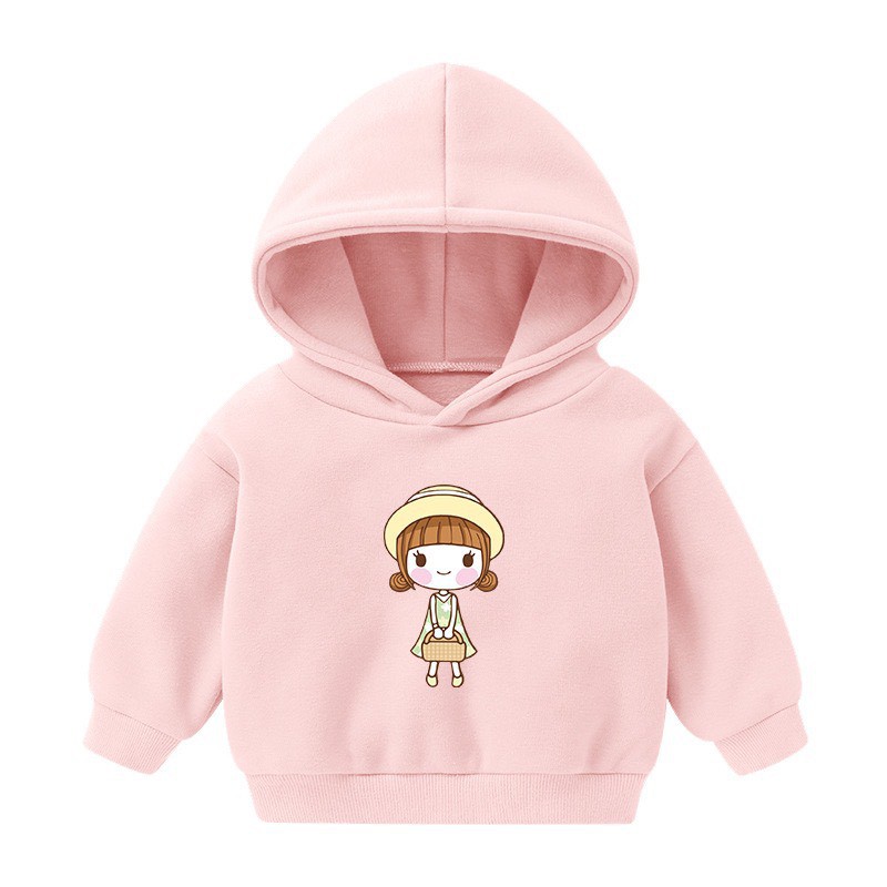 Áo Nỉ Hoodie Dày Ấm Hình In Ngộ Nghĩnh Đáng Yêu Cho Bé