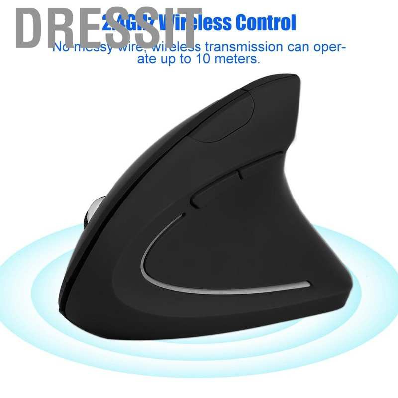 Dressit 2.4G Wireless 1600DPI Ergonomic Vertical Gaming Mouse Optical Mice for PC Laptop