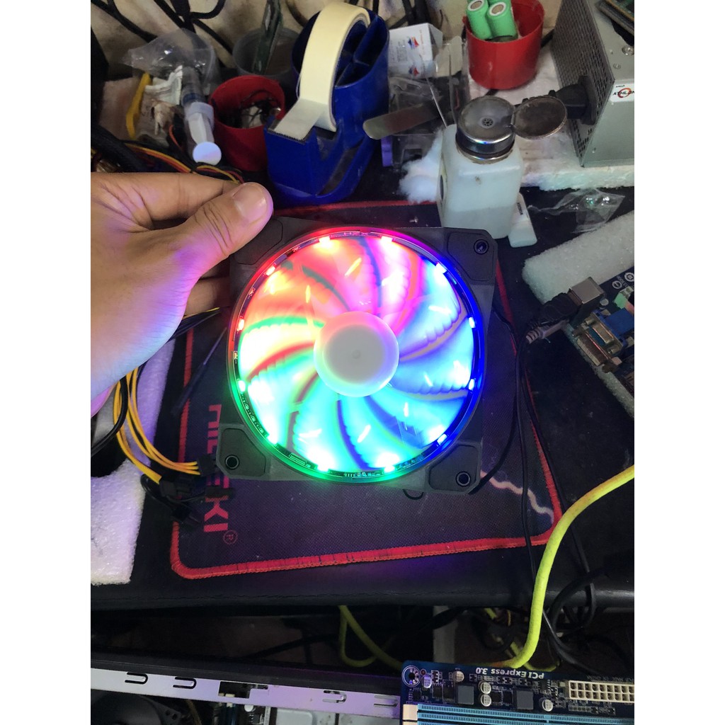 Quạt tản nhiệt Fuller CF-120-1 Led RGB 12cm màu động - Hàng Chính Hãng - Bảo hành 3 tháng