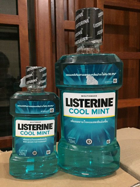 Nước súc miệng Listerine 750ml có tặng kẹp 250ml